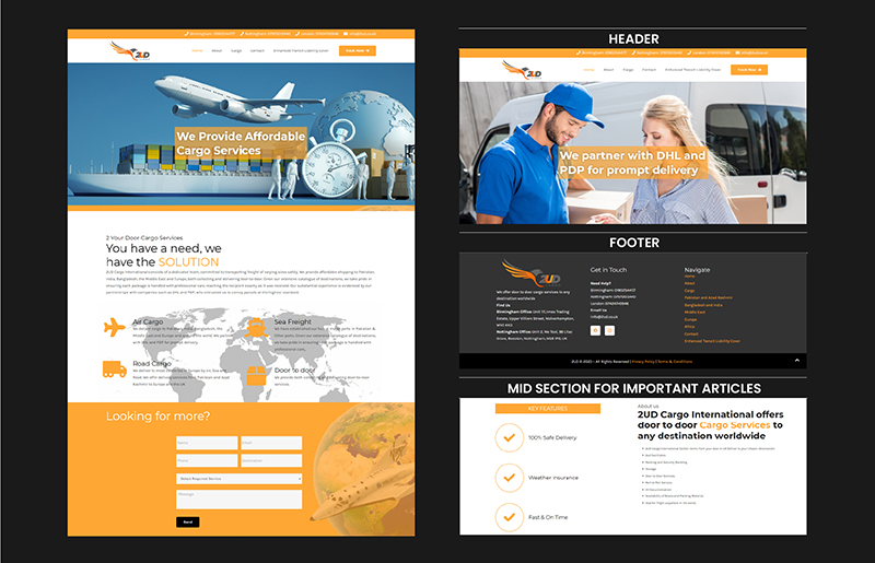 Website for Cargo Company By London Web Tech